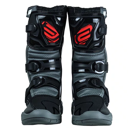 Bota Motocross Infatil Asw Image Kids Preto Cinza Vermelho