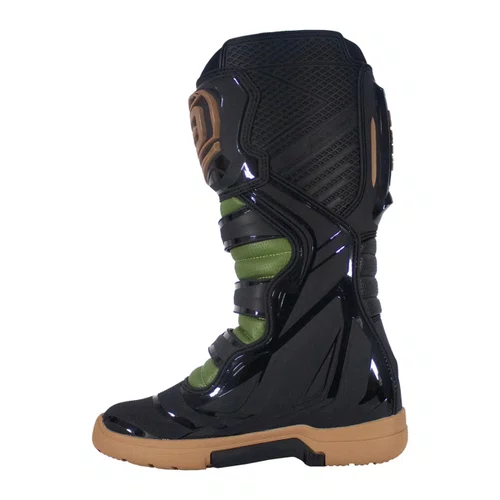 Bota Off Road Asw Elevate Enduro Preta Verde Oliva