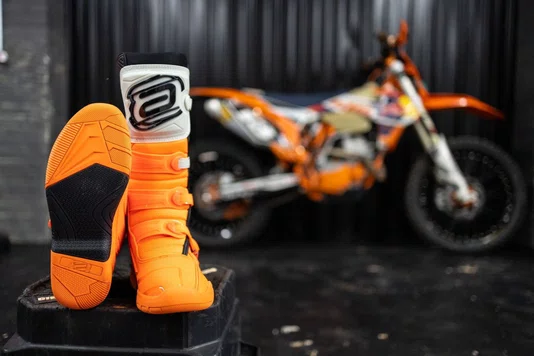 Bota Off Road Asw Elevate Laranja Fluo Cinza Premium Original