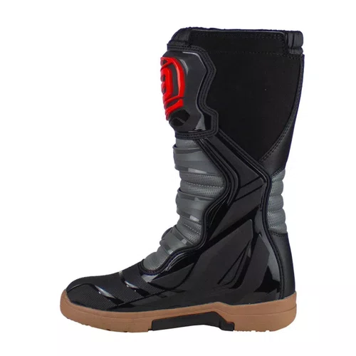 Bota Motocross ASW Image Enduro Cinza Preto Vermelho