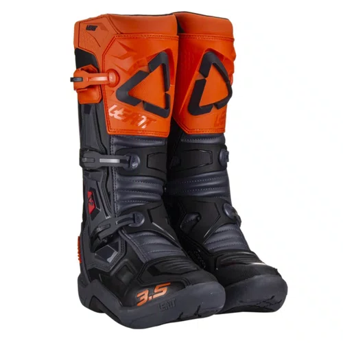 Bota Motocross Leatt 3.5 Laranja Preto