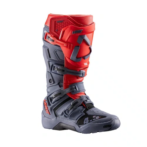 Bota Motocross Leatt 4.5 Enduro Vermelha Cinza