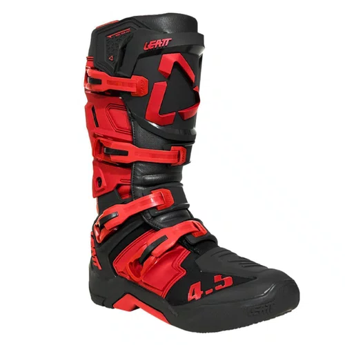 Bota Motocross Leatt 4.5 Vermelha Preta