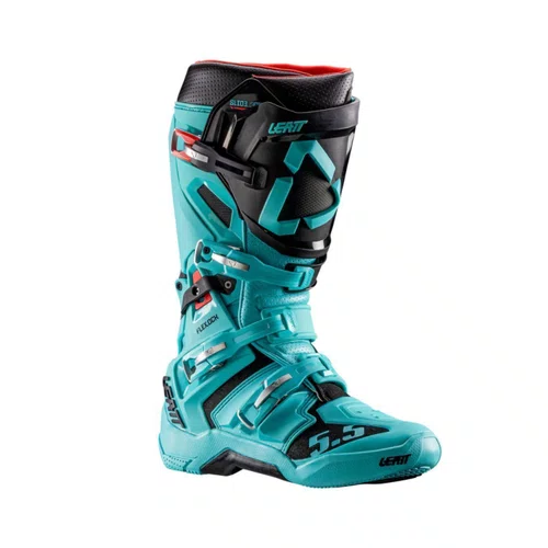 Bota Motocross Leatt 5.5 Flexlock Azul Turquesa