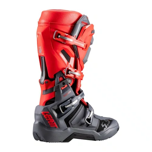 Bota Motocross Leatt 5.5 FlexLock Enduro Vermelha Cinza