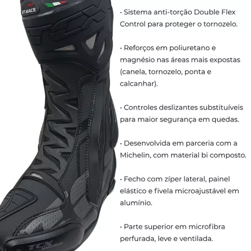 Bota Tcx RT Race Pro Air Preta Racing