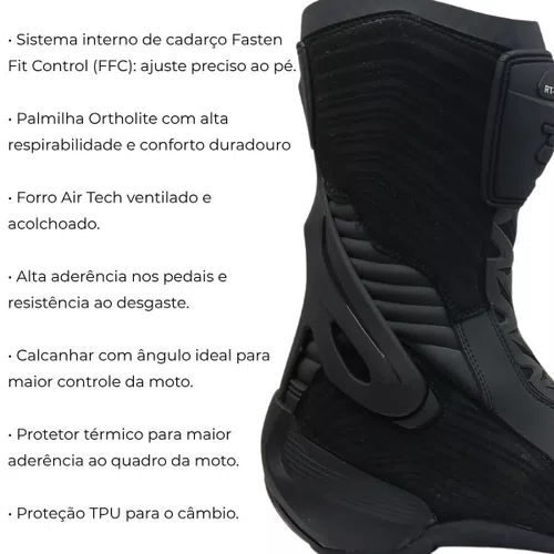 Bota Tcx RT Race Pro Air Preta Racing