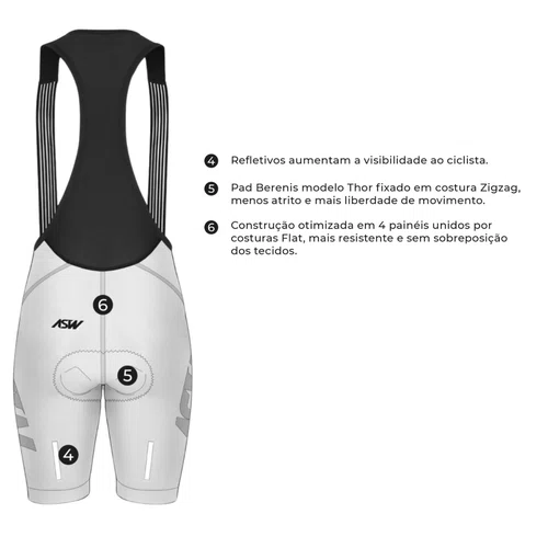 Bretelle ASW Active 2.0 Feminino Bike Cinza
