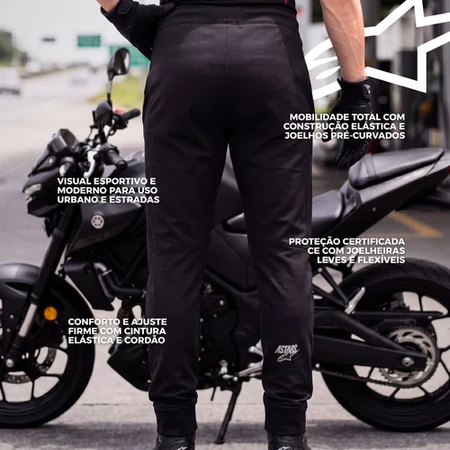 Calça Alpinestars Aeroshell Preta Branca