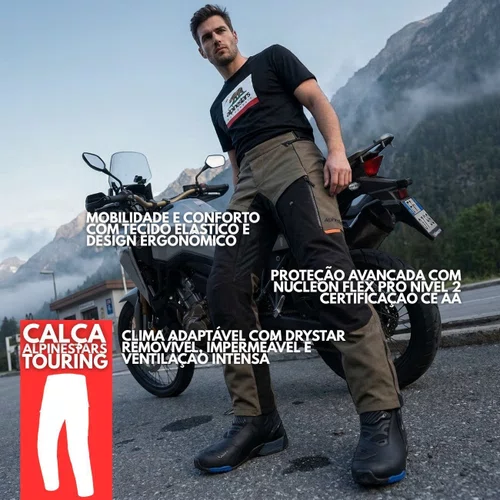 Calça Alpinestars Cusco Drystar Marrom Preta