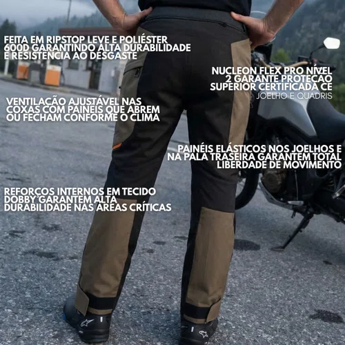 Calça Alpinestars Cusco Drystar Marrom Preta