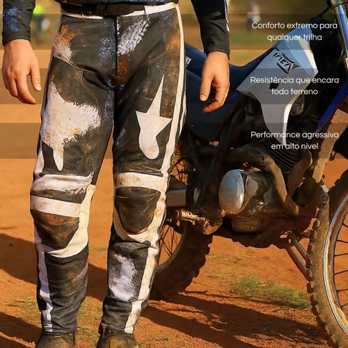 Calça Alpinestars Racer Lahnd Cinza Camo Off Road Premium