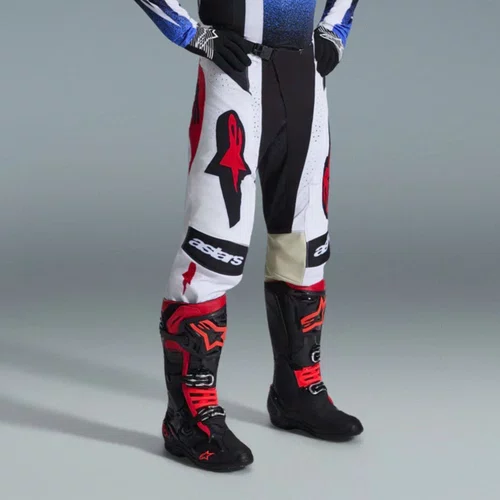 Calça Alpinestars Techstars Knif  Preto Branco Vermelho