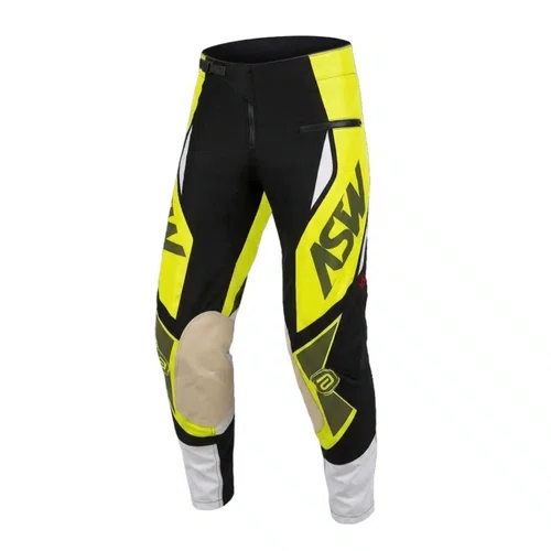 Calça ASW Concept Enduro Chevron Preta Verde Amarela Fluo
