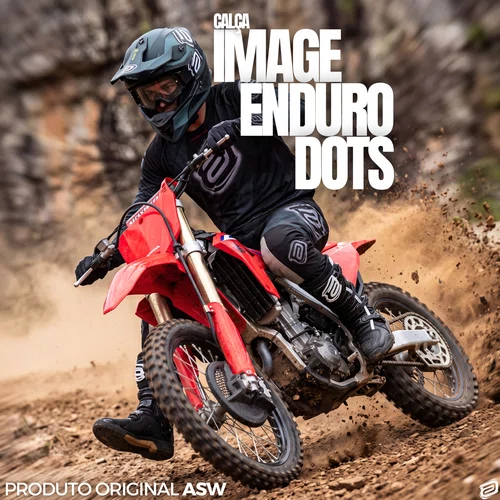 Calça ASW Image Enduro Dots Preta Cinza