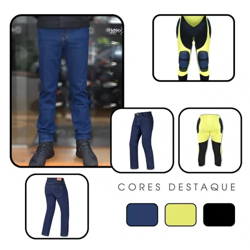 Calça Jeans Kevlar Asw Corse 3.0 Com Proteção Azul Escura