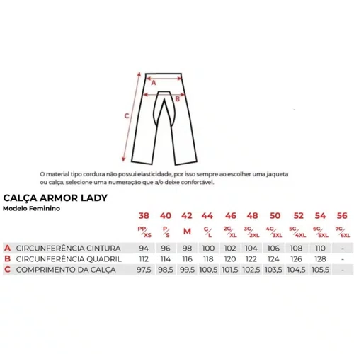 Calça Moto Texx Armor Lady Feminina Impermeável Preta Cinza