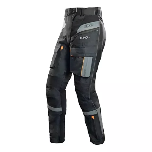 Calça Moto Texx Armor Masculina Impermeável Preta Cinza Laranja