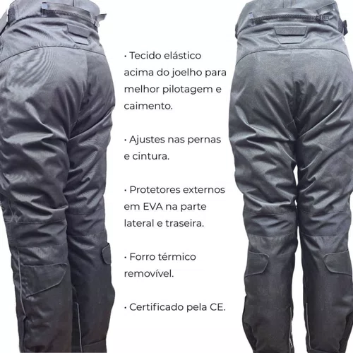 Calça Texx Strike V2 Motociclista Masculina Impermeável Preta