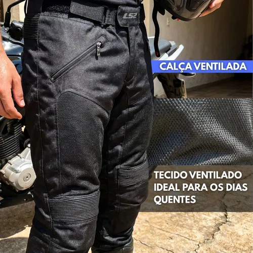 Calça Ventilada Verão Ls2 Vento Preta