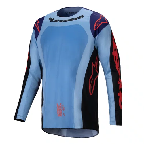 Camisa Alpinestars Racer Ocuri 25 Azul Preto Laranja Fluo