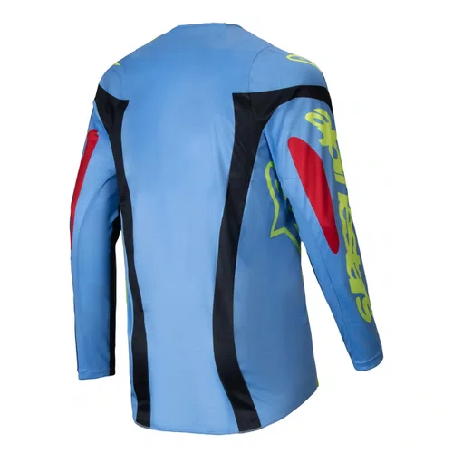 Camisa Alpinestars Racer Ocuri 25 Azul Vermelho Amarelo Fluo