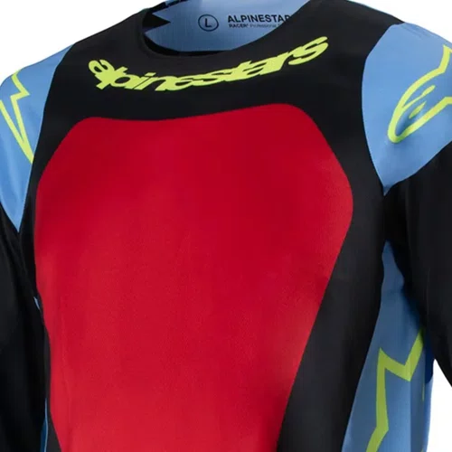 Camisa Alpinestars Racer Ocuri 25 Azul Vermelho Amarelo Fluo