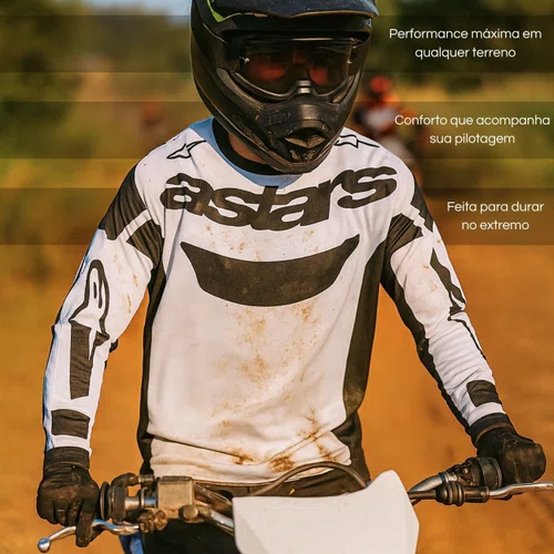 Camisa Alpinestars Racer Riway Branco Preto
