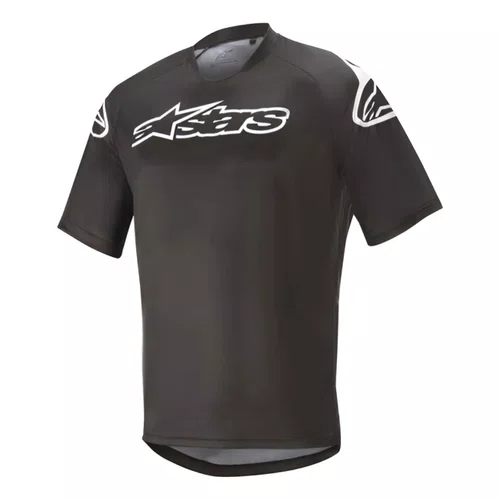 Camisa Alpinestars Racer V2 Manga Curta Preta Branca