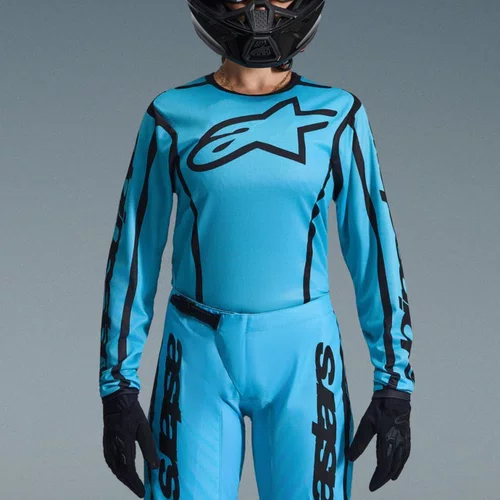 Camisa Alpinestars Stella Fluid Apex Verde Agua Preto Black