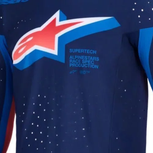 Camisa Alpinestars Supertech Vista Azul Marinho Vermelho