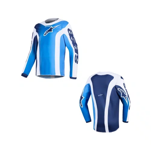 Camisa Alpinestars Youth Fluid Portl Infantil Azul Branco UCLA