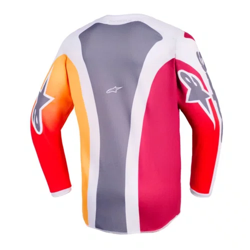 Camisa Alpinestars Youth Fluid Portl Infantil Vermelho Cinza 