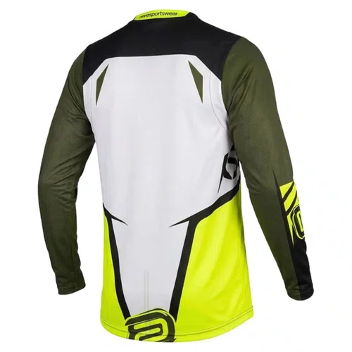 Camisa ASW Concept Chevron Preta Verde Amarela Fluo