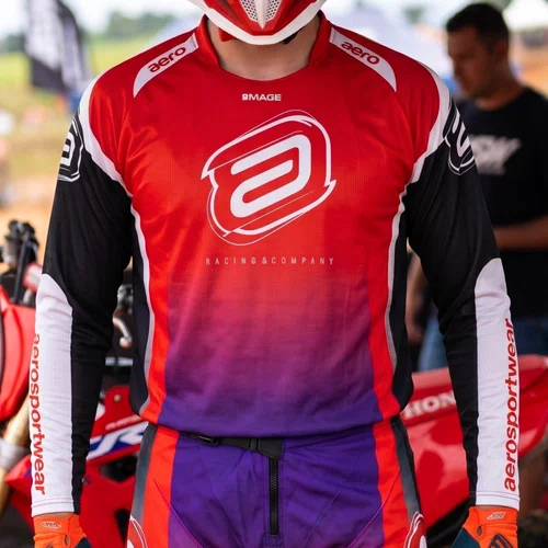 Camisa ASW  Image Cronos Vermelha Roxa Preta