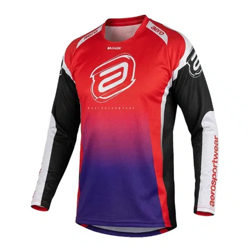 Camisa ASW  Image Cronos Vermelha Roxa Preta