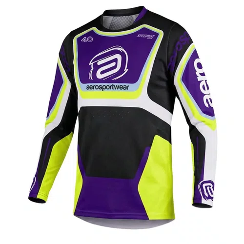 Camisa ASW  Image Cyber Preta Roxa Amarela Fluo
