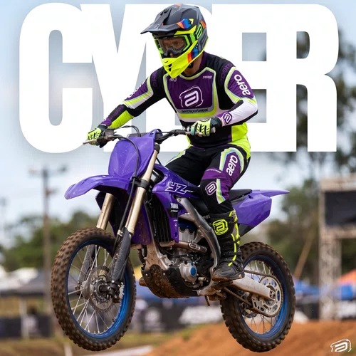 Camisa ASW  Image Cyber Preta Roxa Amarela Fluo