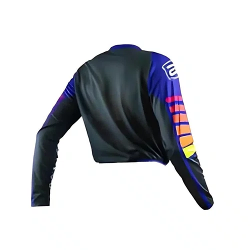 Camisa ASW Image Relay Feminino Preto Roxo Amarelo Fluo