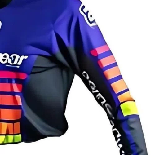 Camisa ASW Image Relay Feminino Preto Roxo Amarelo Fluo