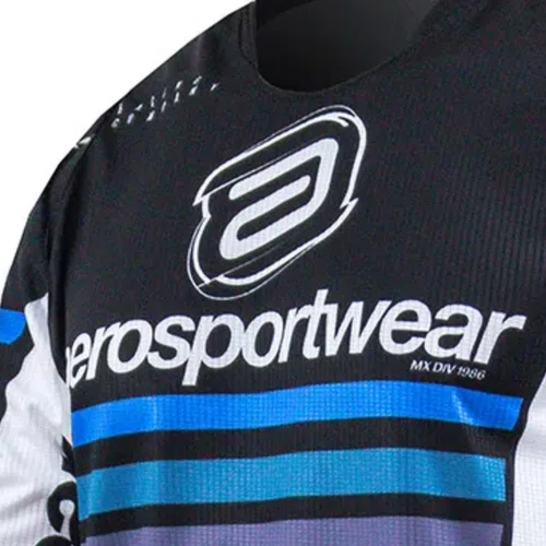 Camisa ASW Image Relay Preto Branco Roxo