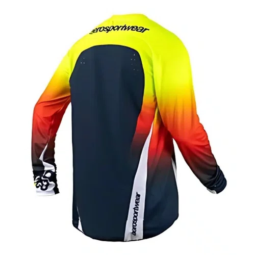 Camisa ASW Podium Nitro Azul Amarelo Fluo