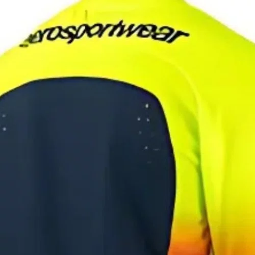 Camisa ASW Podium Nitro Azul Amarelo Fluo