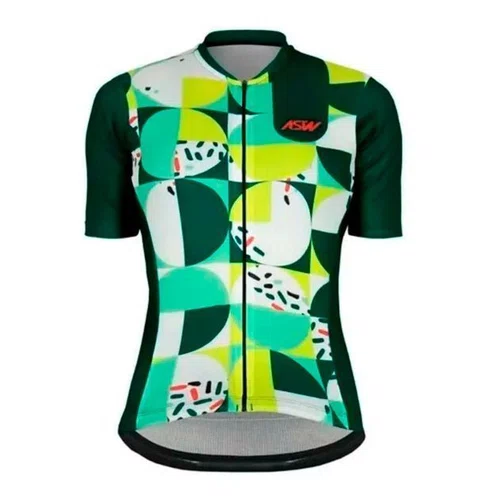 Camisa Bike Asw Versa Feminina Mosaic Verde