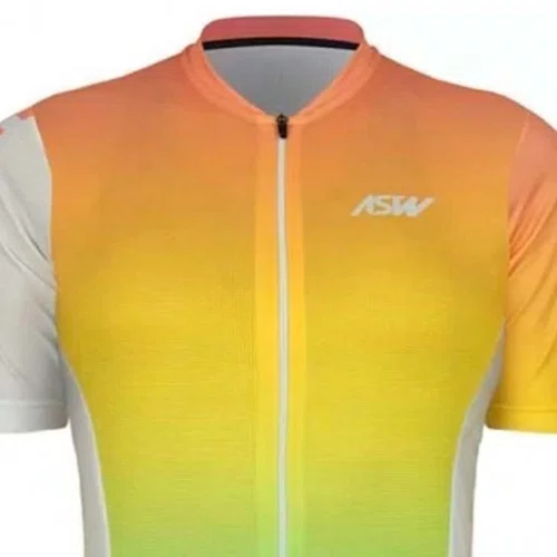 Camisa Bike ASW Versa Feminina Sunset Amarelo Premium Original