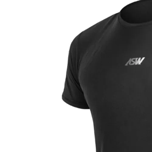 Camisa Segunda Pele Asw Manga Curta Preta Original Premium