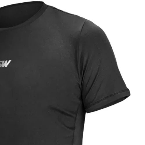 Camisa Segunda Pele Asw Manga Curta Preta Original Premium