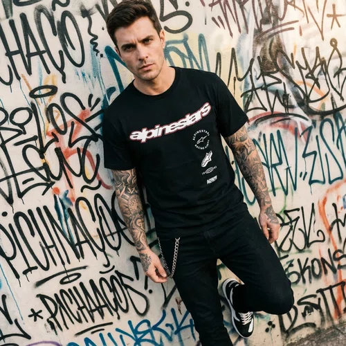 Camiseta Alpinestars Abus Preta manga curta casual básica