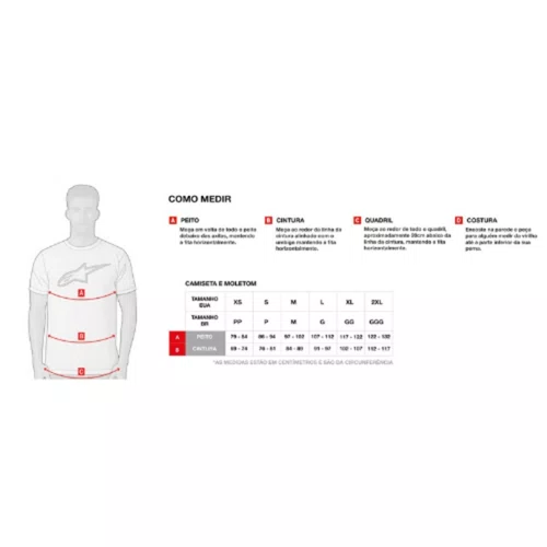 Camiseta Alpinestars Ageless 2.0 Branco Preto