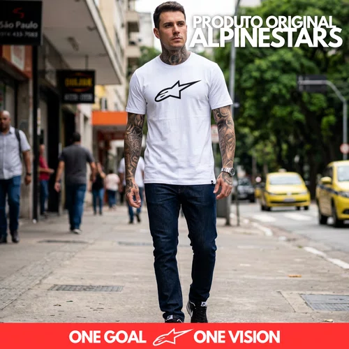 Camiseta Alpinestars Ageless 2.0 Branco Preto